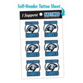 5x8" Temporary Tattoo Sheet with scissor lines & self header *FREE CUSTOMIZATION*